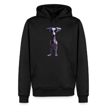 Italienisches Windspiel Hund - Männer Premium Bio Hoodie - Schwarz - Vorne - Nico (187cm)