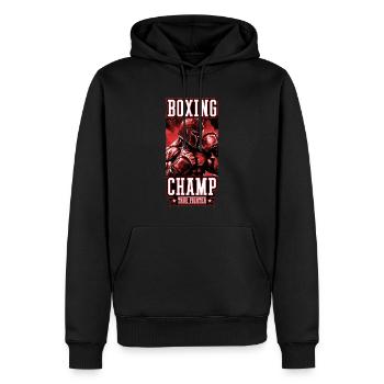 Spartaner Boxer Kämpfer Gladiator Boxing Champ - Männer Premium Bio Hoodie - Schwarz - Vorne - Nico (187cm)