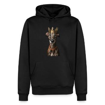 Greyhound - Men’s Premium Organic Hoodie - black - Front - Nico (187cm)
