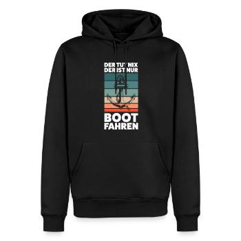 Boot Segeln Segelboot Geschenk - Männer Premium Bio Hoodie - Schwarz - Vorne - Nico (187cm)