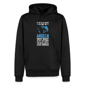 Angeln Fische Fischer Geschenk - Männer Premium Bio Hoodie - Schwarz - Vorne - Nico (187cm)