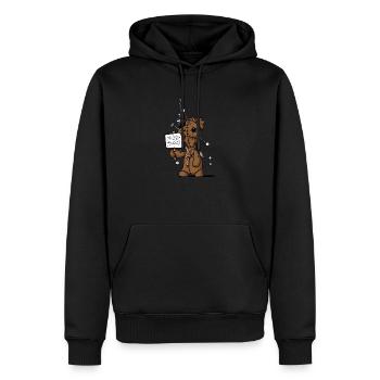 NeedHugs - Sweat à capuche Premium bio Homme - noir - Devant - Nico (187cm)