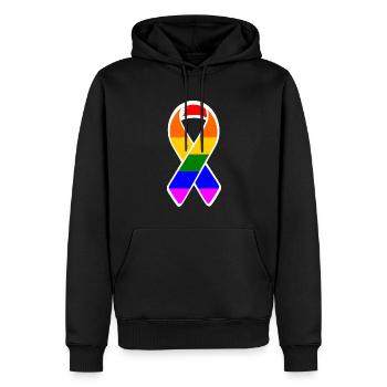 Lgbtq - Männer Premium Bio Hoodie - Schwarz - Vorne - Nico (187cm)