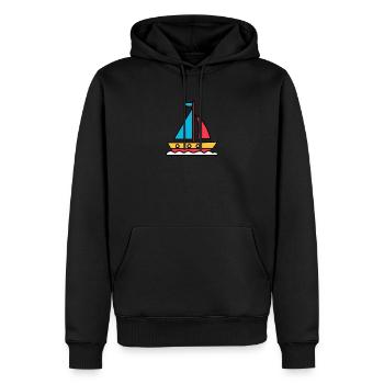 Colorful Sailing Journey - Men’s Premium Organic Hoodie - black - Front - Nico (187cm)