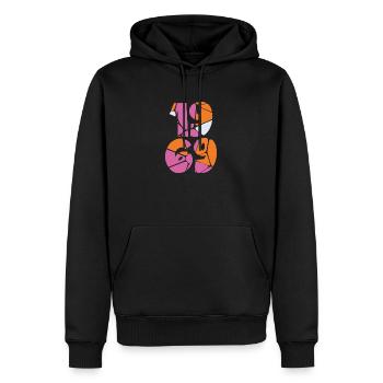 1969 - Minimalist design for the birthday - Men’s Premium Organic Hoodie - black - Front - Nico (187cm)