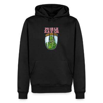 Cornichons Concombres Fruits Nourriture végétalienne Dicton - Sweat à capuche Premium bio Homme - noir - Devant - Nico (187cm)