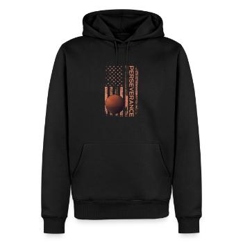 Mars Planet Weltraum Vintage Space Science Sprüche - Männer Premium Bio Hoodie - Schwarz - Vorne - Nico (187cm)
