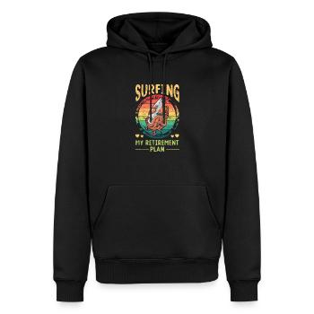 Surfing Tintenfisch Sommer Brett Ozean Urlaub - Männer Premium Bio Hoodie - Schwarz - Vorne - Nico (187cm)