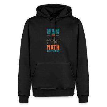 Géométrie Nombre d’or Math Fibonacci - Sweat à capuche Premium bio Homme - noir - Devant - Nico (187cm)