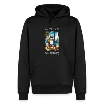 Tu m’as fait boire le mode Vacay Mignon Pingouin - Sweat à capuche Premium bio Homme - noir - Devant - Nico (187cm)