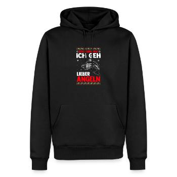 Weihnachtsmann Angeln Weihnachtsfest Weihnachten - Männer Premium Bio Hoodie - Schwarz - Vorne - Nico (187cm)