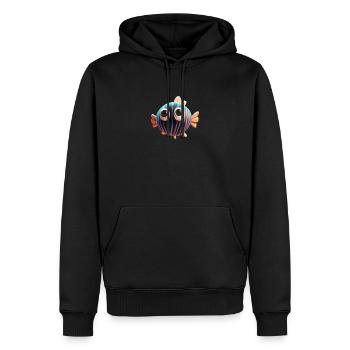 MonStarFish - Digital Fantasy Pisces - Sweat à capuche Premium bio Homme - noir - Devant - Nico (187cm)