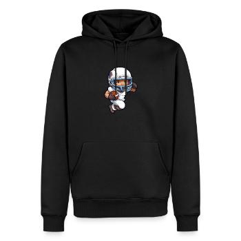 Touchdown Champion : le talent du football en action - Sweat à capuche Premium bio Homme - noir - Devant - Nico (187cm)