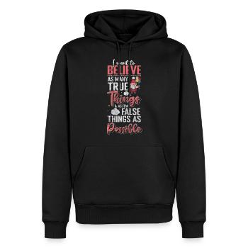 Gnome Conte de fées Leprechaun - Sweat à capuche Premium bio Homme - noir - Devant - Nico (187cm)