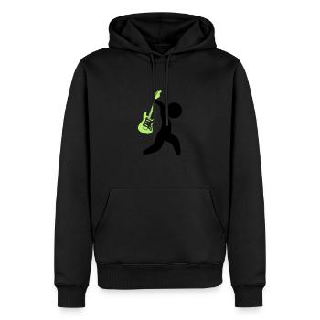 Musik Star mit einer Gitarre - Männer Premium Bio Hoodie - Schwarz - Vorne - Nico (187cm)