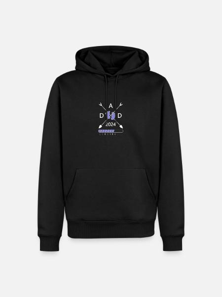 dad 2024 loading - Männer Premium Bio Hoodie - Schwarz