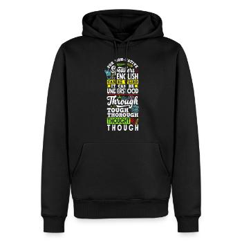 ESL Teacher Linguist Multilingual Teaching - Männer Premium Bio Hoodie - Schwarz - Vorne - Nico (187cm)