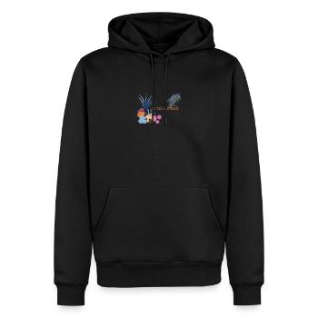 la vie est belle - Männer Premium Bio Hoodie - Schwarz - Vorne - Nico (187cm)
