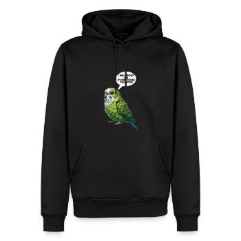 Perroquet Oiseau Perroquet vert - Sweat à capuche Premium bio Homme - noir - Devant - Nico (187cm)