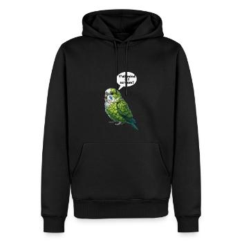 Perroquet Oiseau Perroquet vert - Sweat à capuche Premium bio Homme - noir - Devant - Nico (187cm)