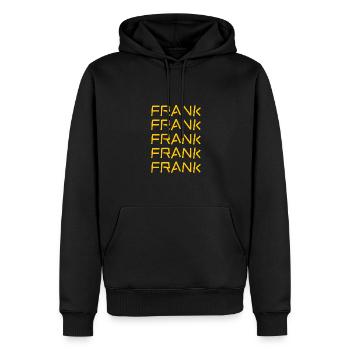Cadeau pour Frank - Sweat à capuche Premium bio Homme - noir - Devant - Nico (187cm)