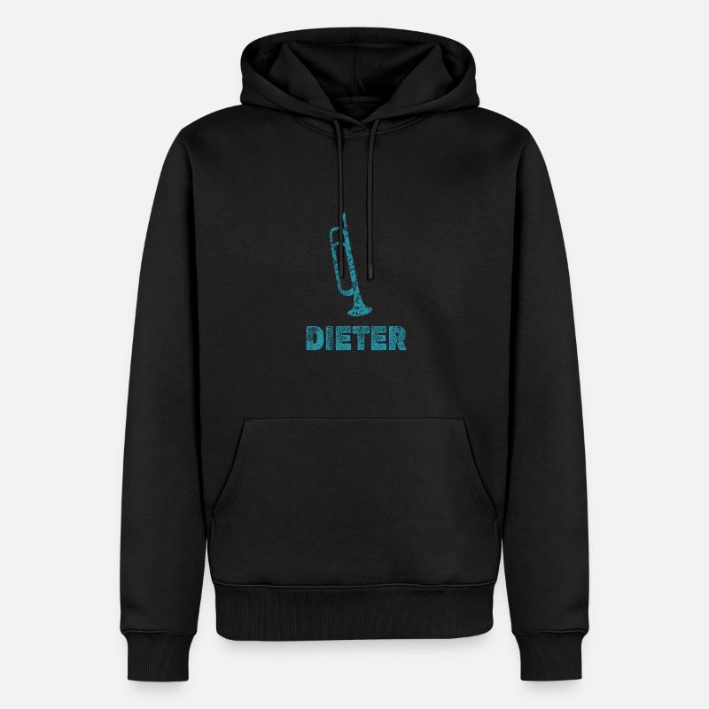Blasmusik Dieter - Männer Premium Bio Hoodie - Schwarz