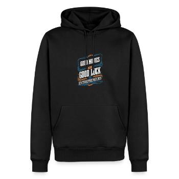 Gute Filme sind ein Glücksbringer für Unternehmer - Männer Premium Bio Hoodie - Schwarz - Vorne - Nico (187cm)