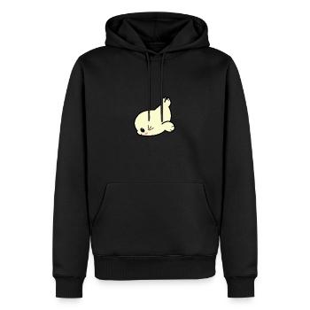 Otto das Siegel - Männer Premium Bio Hoodie - Schwarz - Vorne - Nico (187cm)
