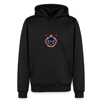 Siamese Cat Cat Lover - Men’s Premium Organic Hoodie - black - Front - Nico (187cm)