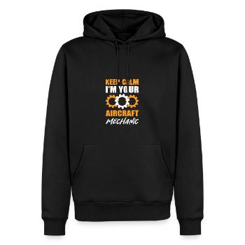 Keep quiet Maintenance Technician Gift - Men’s Premium Organic Hoodie - black - Front - Nico (187cm)