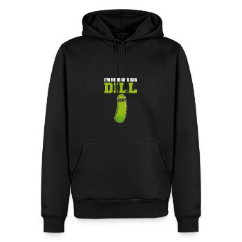 Big Dill Vegetarier Gift - Männer Premium Bio Hoodie - Schwarz - Vorne - Nico (187cm)