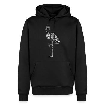 Flamingo Lustiges Flamingo Vogel Geschenk - Männer Premium Bio Hoodie - Schwarz - Vorne - Nico (187cm)