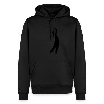 golf - Männer Premium Bio Hoodie - Schwarz - Vorne - Nico (187cm)