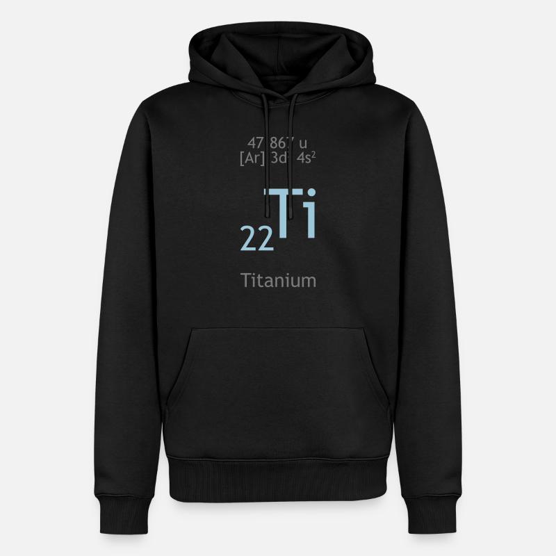 titanium - Männer Premium Bio Hoodie - Schwarz
