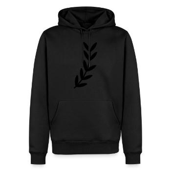 Branche branche feuille feuilles plante nature arbuste branches - Sweat à capuche Premium bio Homme - noir - Devant - Nico (187cm)