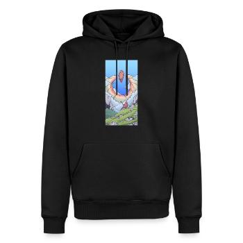 Magic Mountain - Men’s Premium Organic Hoodie - black - Front - Nico (187cm)