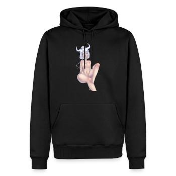 Anime Design - Männer Premium Bio Hoodie - Schwarz - Vorne - Nico (187cm)