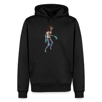 Wandelnder Zombie - Männer Premium Bio Hoodie - Schwarz - Vorne - Nico (187cm)