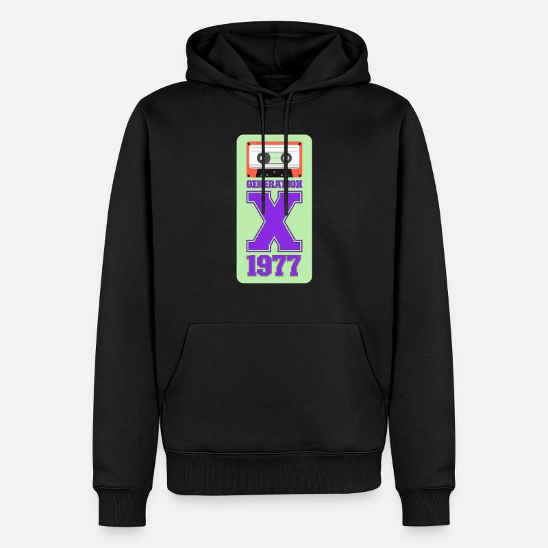 1977 Génération X Nouvelle Vague - Sweat à capuche Premium bio Homme - noir