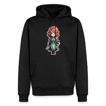 Dungeons & Dragon Female Warrior - Männer Premium Bio Hoodie - Schwarz - Vorne - Nico (187cm)