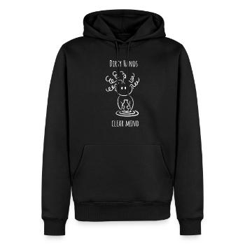 Schmutzige Hände, klarer Kopf - Keramik, Keramik - Männer Premium Bio Hoodie - Schwarz - Vorne - Nico (187cm)