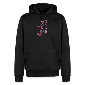 Tiki Bar - Sweat à capuche Premium bio Homme - noir - Devant - Nico (187cm)