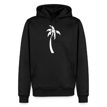 Palm tree - Men’s Premium Organic Hoodie - black - Front - Nico (187cm)