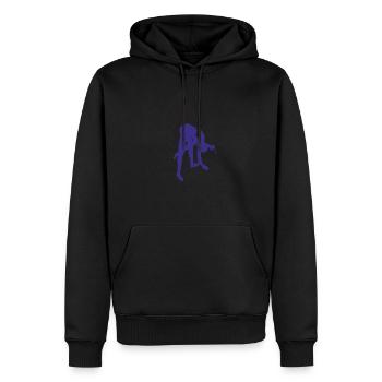 Berühren Sie diese Zehen - Männer Premium Bio Hoodie - Schwarz - Vorne - Nico (187cm)