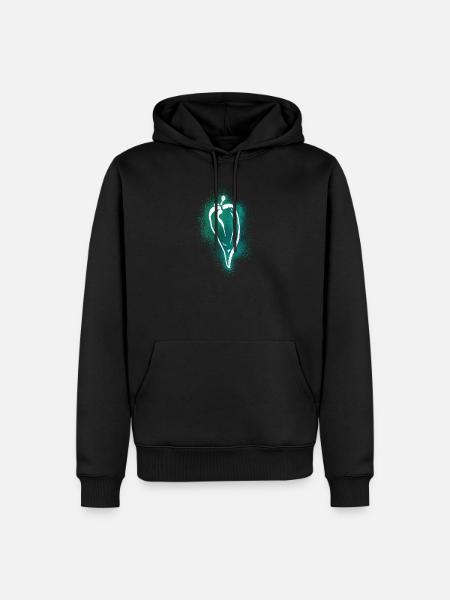 Blacklight Neon Chili - Men’s Premium Organic Hoodie - black