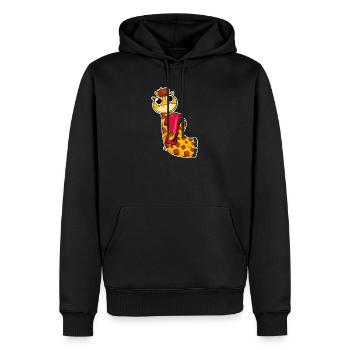 1 an - Inscription à l’école - Motif girafe - Sweat à capuche Premium bio Homme - noir - Devant - Nico (187cm)