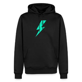 Flash électrique au pastel - Sweat à capuche Premium bio Homme - noir - Devant - Nico (187cm)