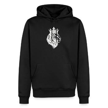 Roi de la Couronne du Lion - Sweat à capuche Premium bio Homme - noir - Devant - Nico (187cm)