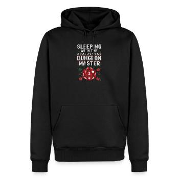Sleeping with the DM - Funny D'n'D - Men’s Premium Organic Hoodie - black - Front - Nico (187cm)