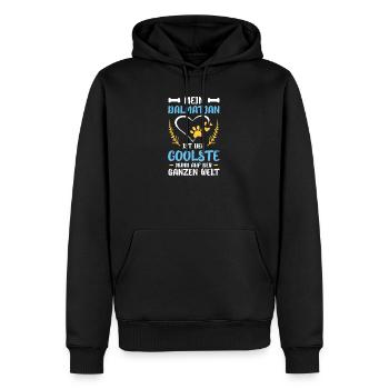 Mein Dalmatiner 1. Geburtstag - Männer Premium Bio Hoodie - Schwarz - Vorne - Nico (187cm)